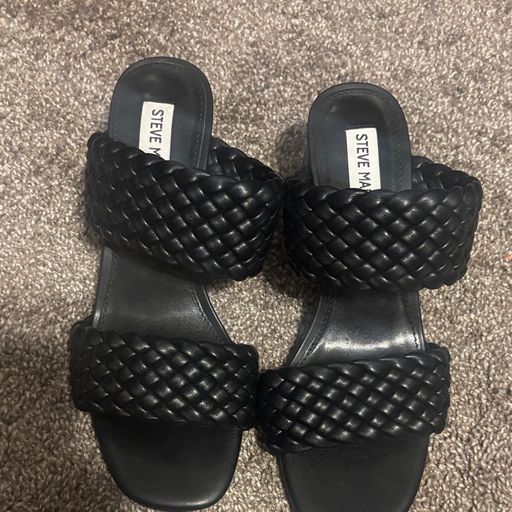 Steve Madden Women's Black Braided Sandals